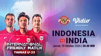 Link Live Streaming Timnas Indonesia U-23 vs India U-23: Tayang di Vidio