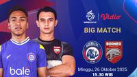 Link Live Streaming BRI Super League 2025/26: Arema FC vs Borneo FC Tayang Eksklusif di Vidio